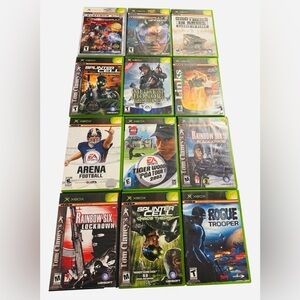 Huge OG Xbox Game Lot - 12 Games - Splinter Cell, Rainbow Six, MechAssault